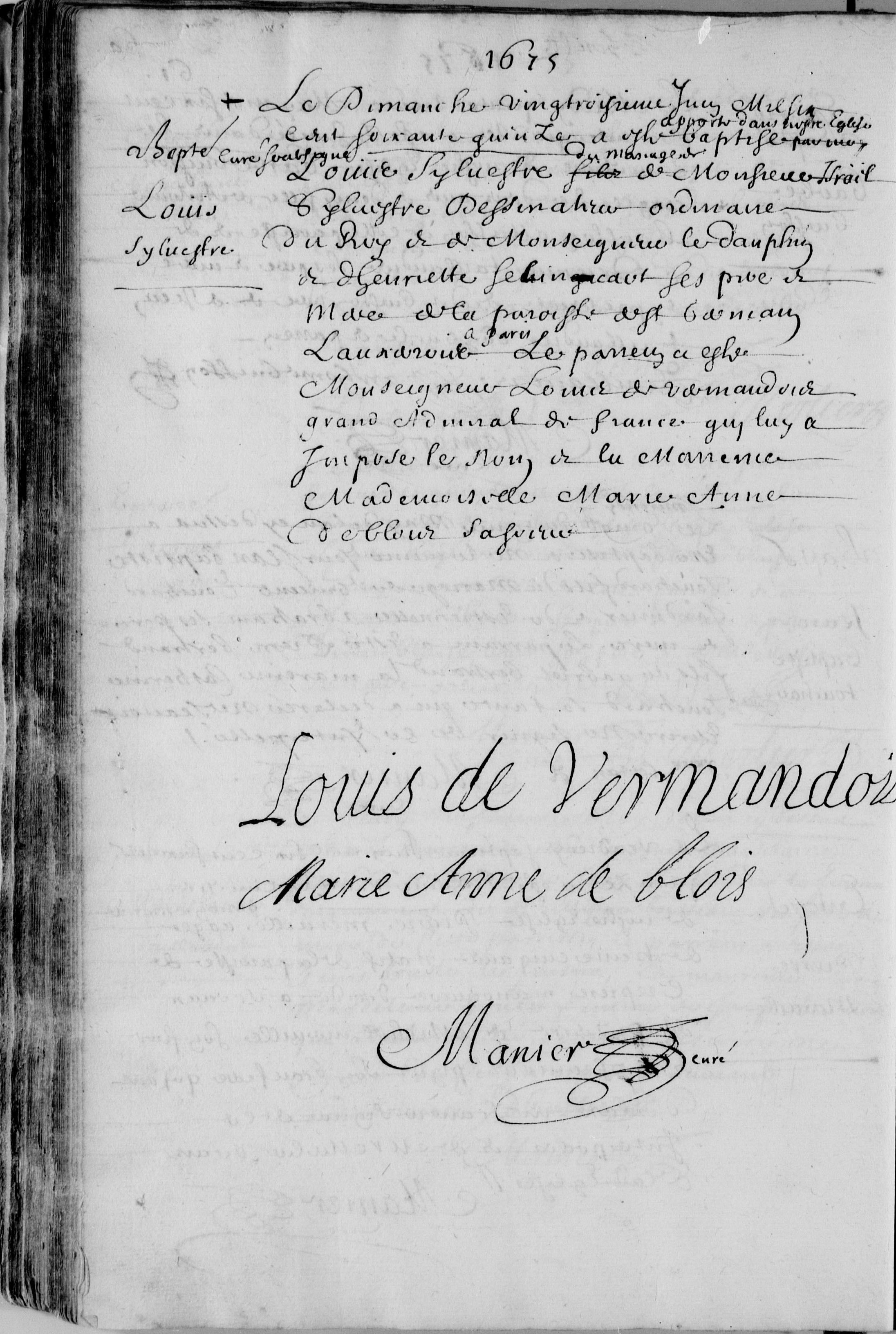  Acte de baptême de Louis de Silvestre - Document 1